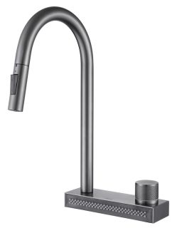 Смеситель для кухни ABBER Wasser Krei AF8114NG с выдвижной лейкой никель